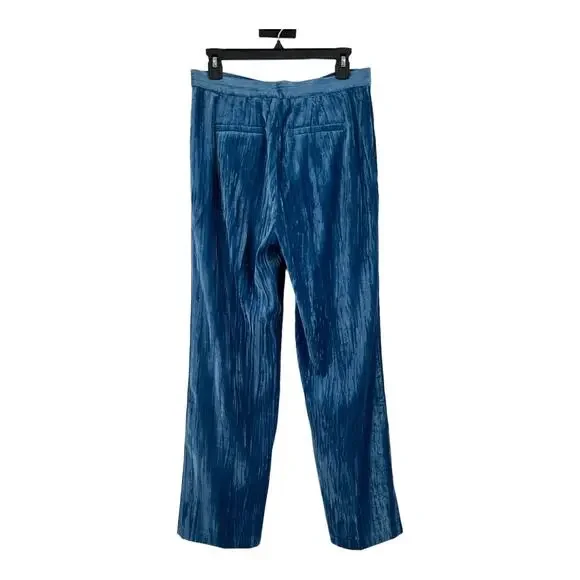 Stella Nova Pants Livi straight velour blue size 38(US:Medium M)